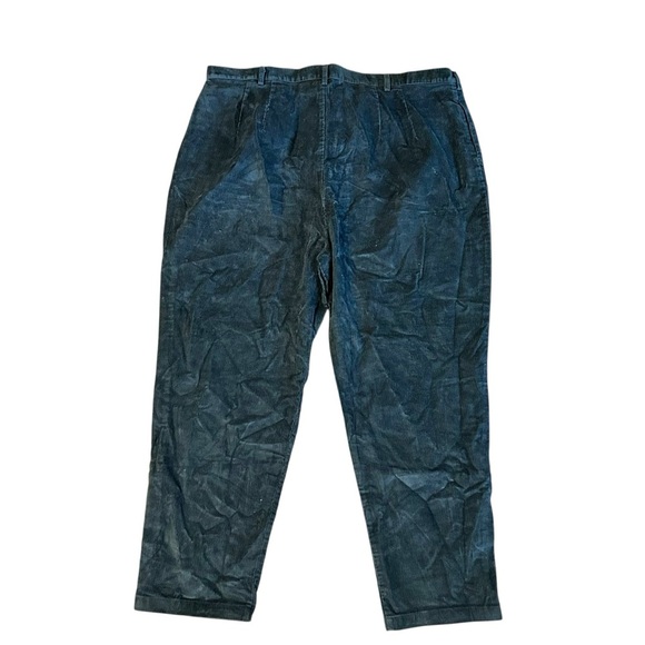 NEW Lands' End Plus Sz 26 Corduroy Pant Cotton Blend Dark Gray Pockets High Rise - Picture 2 of 10